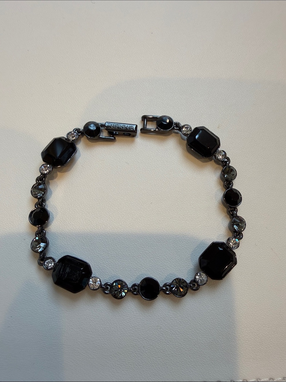 Givenchy Black Crystal Chain Bracelet